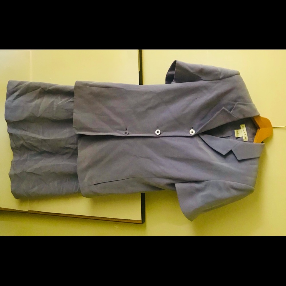 Chaus Purple Skirt Suit 100% Silk Fully Lined - Picture 6 of 16